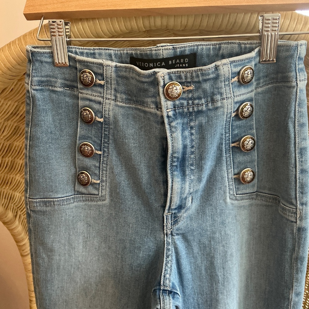 Veronica Beard Wide Leg Jeans, Size 26 - Picture 3 of 3